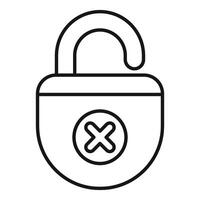 Unlock tool for padlock accessing system vector