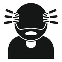 Man getting acupuncture therapy session icon vector