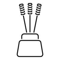 Simple aroma reed diffuser with fragrance sticks in a bottle spreading pleasant scent vector