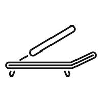 Treadmill icon showing running machine for exercise vector