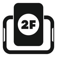 Smartphone recording 2 factor authentication code on screen vector