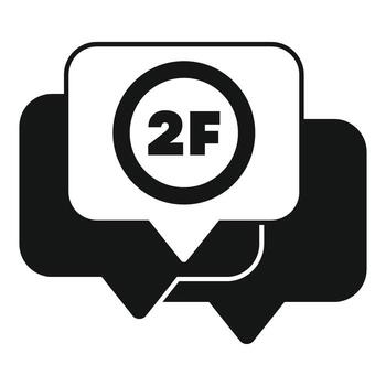 Two factor authentication icon showing login security system vector