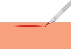 Scalpel. lesion . Surgery. free space for text. copy space. vector