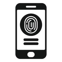 Smartphone scanning fingerprint for user authentication vector