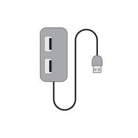 line of usb switch,flat design of usb switch vector