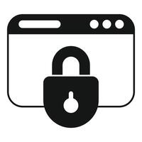 Secure website icon showing internet security and safety vector