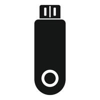 Usb flash drive icon, simple style vector