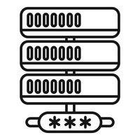 Server room is being accessed by a user entering password vector