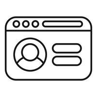 Website showing customer personal data profile page icon vector