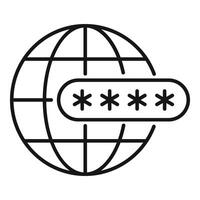 Global network security system protecting with password vector