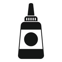 Super glue bottle standing up with cap on simple icon vector