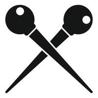Two keys crossing forming an x shape icon vector