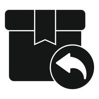 Return parcel icon representing sending back purchase vector