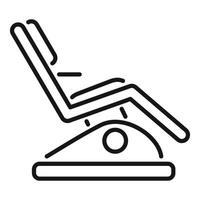Adjustable hydraulic chair being used for beauty procedures vector