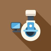 Magnetic resonance imaging scanner creating cross section image with modern software vector