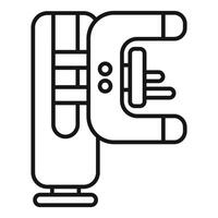 Futuristic robot arm holding something with three fingers vector