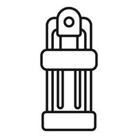 Dynamite bomb with timer and detonator icon, outline style vector