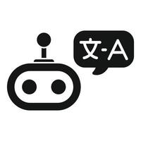 Chatbot translating languages using artificial intelligence vector