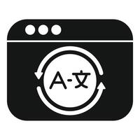 Website translating text from english to chinese for multilingual communication vector