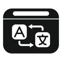 Online language translator application icon showing translation feature vector