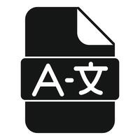 Language file showing different alphabet letters icon vector