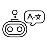 Chatbot translating from english to japanese with speech bubble vector