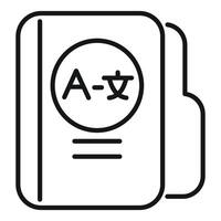 Foreign language dictionary representing translation services vector