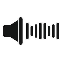 Sound wave emitting from a loudspeaker icon vector
