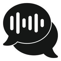 Voice message icon showing audio communication vector