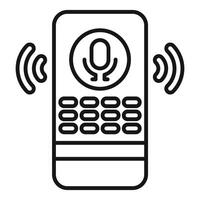 Smartphone recording audio message with microphone icon and sound waves vector