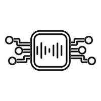 Voice assistant is listening and processing the sound wave vector