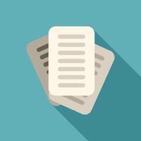 Stack of digital documents representing data storage vector
