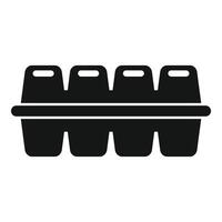 Empty egg carton container storing food product icon vector