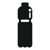 Simple black and white icon of a plastic bottle for water or juice vector