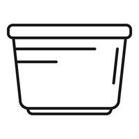 Empty flower pot standing with rounded edges vector