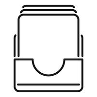 Archive box with documents for storage and systematization vector