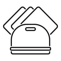 Toaster preparing toasting bread slices for breakfast vector