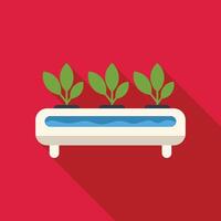 Hydroponic method growing plants using mineral nutrient solutions vector