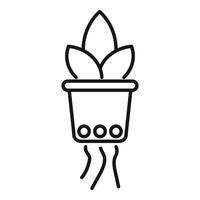 Smart farming technology with self watering system for plants vector