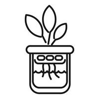 Smart pot for growing plants with technology system controlling humidity and oxygen vector