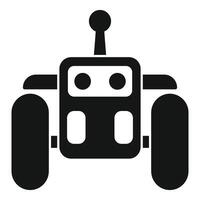 Smart farm tractor icon showing autonomous farming vehicle vector