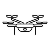 Drone with camera taking pictures from the sky vector