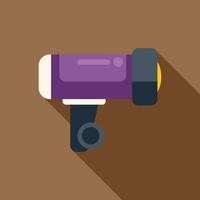External flash unit lighting up with long shadow vector