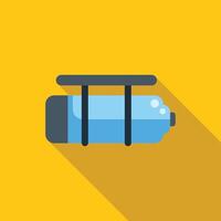 Water bottle with handle for carrying and drinking easily vector