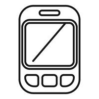 Smartphone with buttons showing blank screen display icon outline style vector