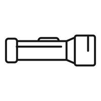 Flashlight shining light beam simple icon design vector