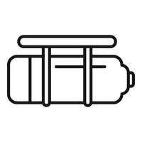 Scuba diving oxygen tank icon showing diving equipment for exploring underwater vector