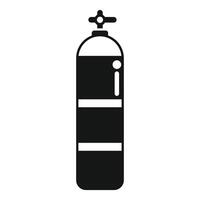 Full oxygen cylinder for diving in simple style icon vector