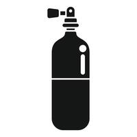 Oxygen cylinder for diving showing oxygen tank for safe underwater exploration vector