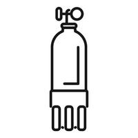 Oxygen cylinder icon representing diving and underwater exploration vector